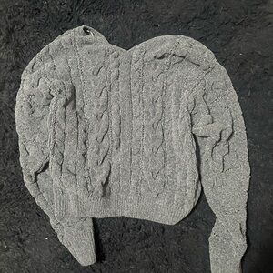 Pink Rose Charcoal Textured Sweater